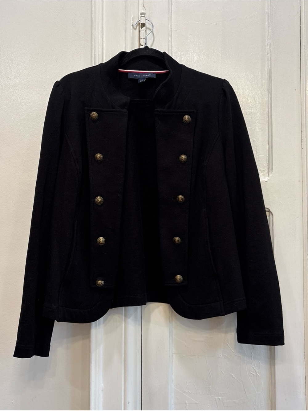 Tommy Hilfiger Military Band Jacket Cotton Black Size L